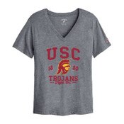 USC Trojans Women's League Gray Intramural Boyfriend T-Shirt